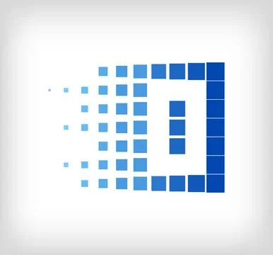 Unique creative digital number 0 logo set. Stock Illustration