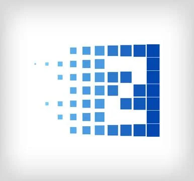 Unique creative digital number 2 logo set. Stock Illustration