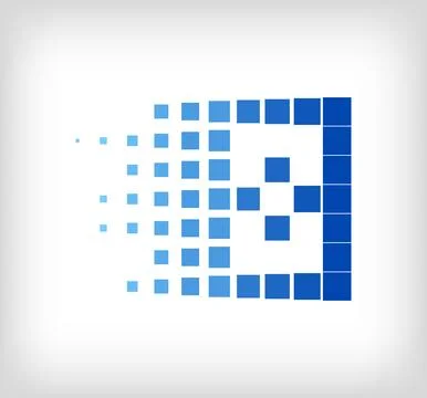 Unique creative digital number 8 logo set. Stock Illustration