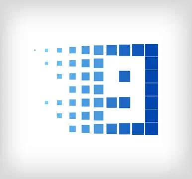 Unique creative digital number 9 logo set. Stock Illustration