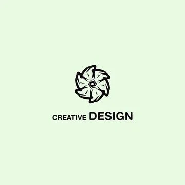 Unique Creative Logo Abstract Vector Design Art Stock Illustration