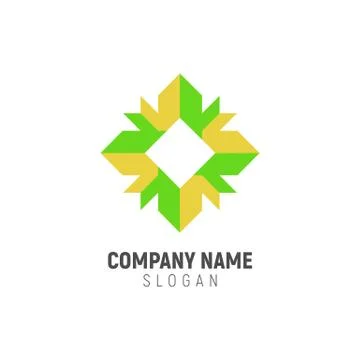 Unique Cross Geometric Logo Design Illustrazione stock