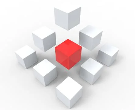 Unique Cubes Pyramid Stock Illustration