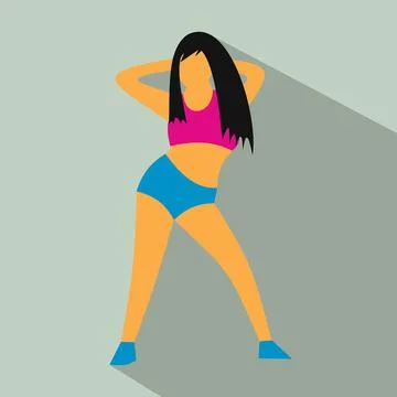 Unique dance flat sign Stockillustratie