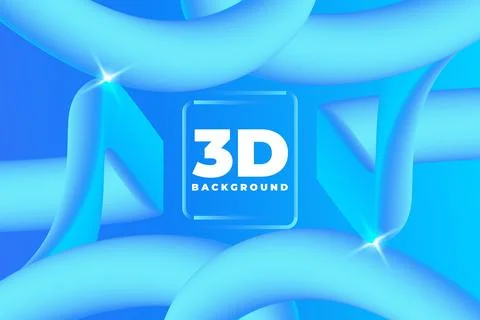Unique decorative 3d gradient blue color abstract style with wavy style Иллюстрация