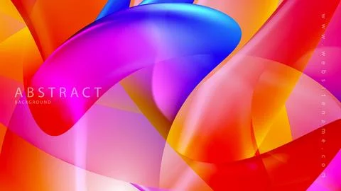 Unique decorative 3d gradient colorful abstract style with wavy style 库存插图