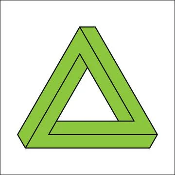 Unique Depiction of a Penrose Triangle Shape イラスト素材