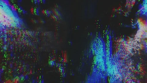 Unique Design Abstract Digital Animation Pixel Noise Glitch Error Video Damage Stock-Footage 83275737