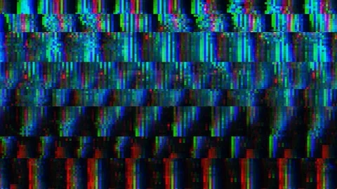 Unique Design. Abstract Digital Animation. Pixel Noise Glitch Error Video Damage Stock Footage 87268039