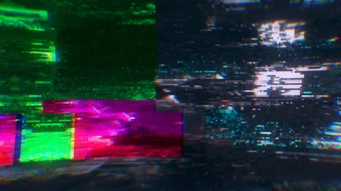 Unique Design. Abstract Digital Animation. Pixel Noise Glitch Error Video Damage Stock Footage 90919594