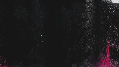 Unique Design. Abstract Digital Animation. Pixel Noise Glitch Error Video Damage Stock Footage 91554350
