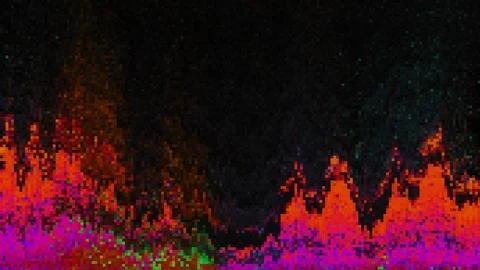 Unique Design. Abstract Digital Animation. Pixel Noise Glitch Error Video Damage Stock Footage 92378030