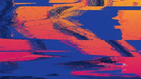 Unique Design. Abstract Digital Animation. Pixel Noise Glitch Error Video Damage Stock Footage 93001311
