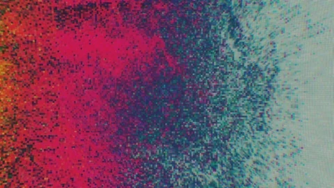 Unique Design. Abstract Digital Animation. Pixel Noise Glitch Error Video Damage Stock Footage 93109034
