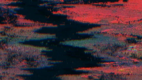Unique Design. Abstract Digital Animation. Pixel Noise Glitch Error Video Damage Stock Footage 95196277