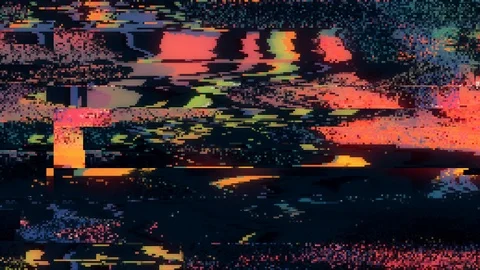 Unique Design. Abstract Digital Animation. Pixel Noise Glitch Error Video Damage Stock Footage 95643867