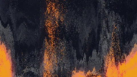 Unique Design. Abstract Digital Animation. Pixel Noise Glitch Error Video Damage 库存影片 96710873