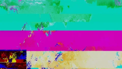 Unique Design. Abstract Digital Animation. Pixel Noise Glitch Error Video Damage Stock Footage 97080335
