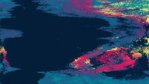 Unique Design. Abstract Digital Animation. Pixel Noise Glitch Error Video Damage Stock Footage 97080343