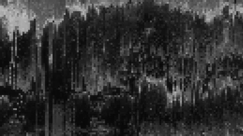 Unique Design. Abstract Digital Animation. Pixel Noise Glitch Error Video Damage Stock Footage 97352679