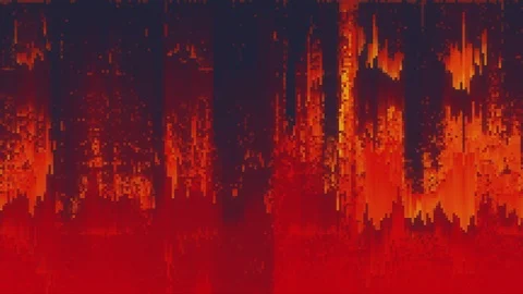 Unique Design. Abstract Digital Animation. Pixel Noise Glitch Error Video Damage Video stock 99259636