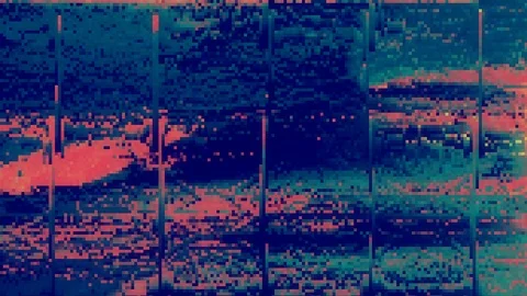 Unique Design. Abstract Digital Animation. Pixel Noise Glitch Error Video Damage Stock Footage 99260176