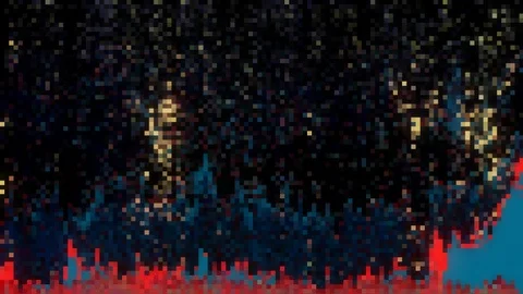 Unique Design Abstract Digital Animation Pixel Noise Glitch Error Video Damage 库存影片 105033360