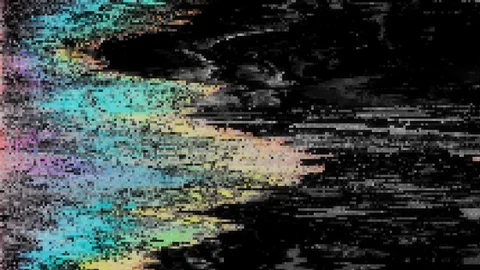 Unique Design Abstract Digital Animation Pixel Noise Glitch Error Video Damage Stock Footage 105614804