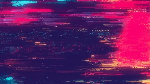 Unique Design Abstract Digital Animation Pixel Noise Glitch Error Video Damage Stock Footage 108777783