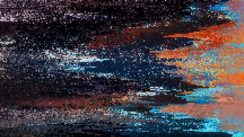 Unique Design Abstract Digital Animation Pixel Noise Glitch Error Video Damage Video stock 109101935
