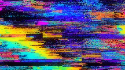 Unique Design Abstract Digital Animation Pixel Noise Glitch Error Video Damage Stock Footage 109481858