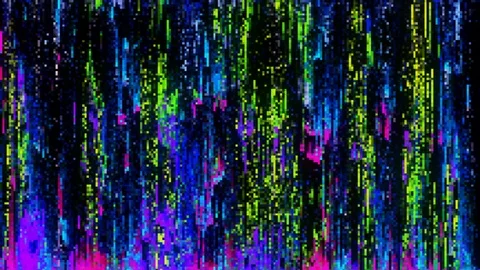 Unique Design Abstract Digital Animation Pixel Noise Glitch Error Video Damage Stock Footage 111067125