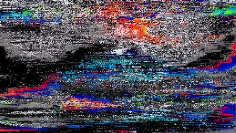 Unique Design Abstract Digital Animation Pixel Noise Glitch Error Video Damage Vídeos de archivo 111272107