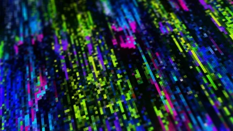 Unique Design Abstract Digital Animation Pixel Noise Glitch Error Video Damage Stock Footage 111377928