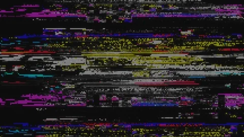 Unique Design Abstract Digital Animation Pixel Noise Glitch Error Video Video stock 122511192