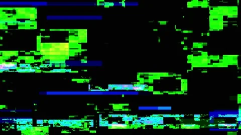 Unique Design Abstract Digital Animation Pixel Noise Glitch Error Video Damage Stock Footage 232889003