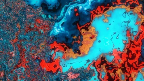 Unique Design Abstract Digital Fluid Pixel Animation Stock Footage 105072159