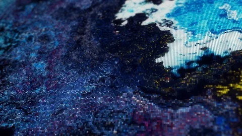 Unique Design Abstract Digital Fluid Pixel Animation Stock Footage 112292055