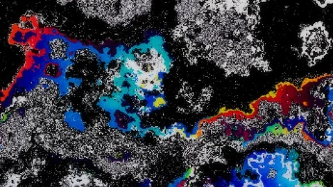 Unique Design Abstract Digital Fluid Pixel Animation Stock Footage 114182140