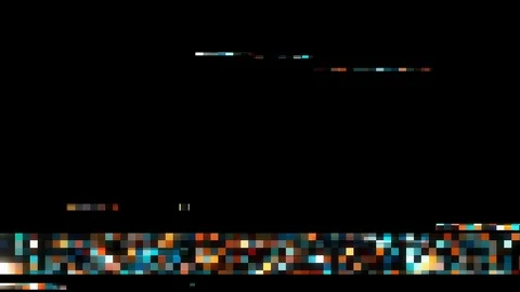 Unique Design Digital Pixel Noise Glitch Error Video Damage, Black Screen - Use Stock-Footage 114246949