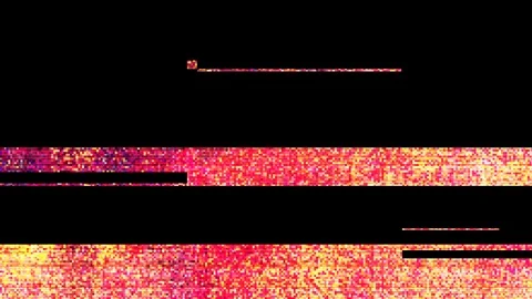 Unique Design Digital Pixel Noise Glitch Error Video Damage, Black Screen - Use Stock-Footage 114990144