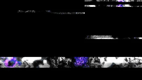 Unique Design Digital Pixel Noise Glitch Error Video Damage, Black Screen - Use Stock-Footage 114990304