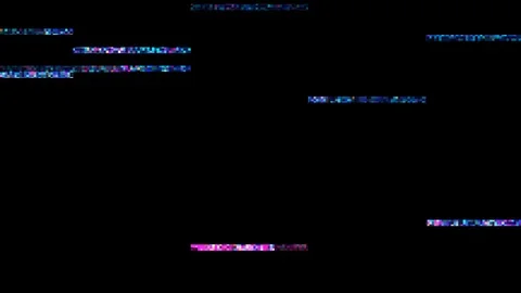 Unique Design Digital Pixel Noise Glitch Error Video Damage, Black Screen - Use Stock-Footage 115546422