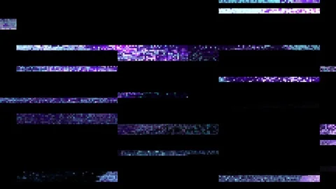 Unique Design Digital Pixel Noise Glitch Error Video Damage, Black Screen - Use Stock-Footage 115546736