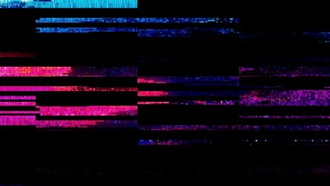 Unique Design Digital Pixel Noise Glitch Error Video Damage, Black Screen - Use Stock-Footage 115546839