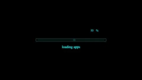 Unique design digital technology waiting loading bar on black color illustr.. Stock Illustration
