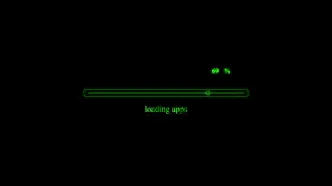 Unique design digital technology waiting loading bar on black color illustr.. Illustrazione stock