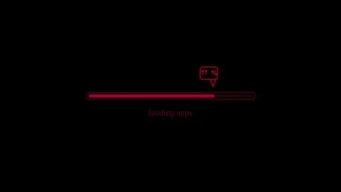 Unique design digital technology waiting loading bar on black color illustr.. Stock Illustration