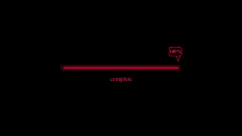 Unique design digital technology waiting loading bar on black color illustr.. Illustrazione stock