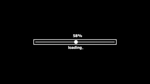 Unique design digital technology waiting loading bar on black background. Stock-Illustration